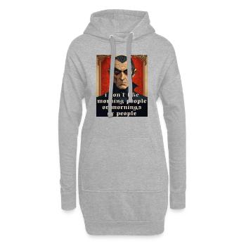 Drôle de vampire avec un dicton pour Halloween - Sweat-shirt à capuche long Femme - gris chiné - Devant