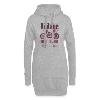 Vintage Motorrad Biker Motorrad Geburtstag 1968 - Hoodie-Kleid - Grau meliert - Vorne