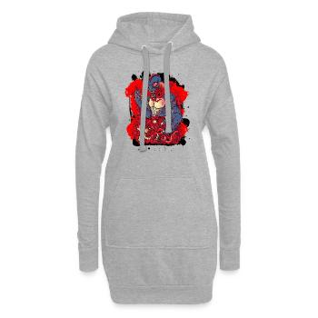 Fantasy Horror Creature - Death Lagoon - Hoodie-Kleid - Grau meliert - Vorne