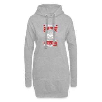 médecin légiste Je vous trouverais plus intéressant, - Sweat-shirt à capuche long Femme - gris chiné - Devant