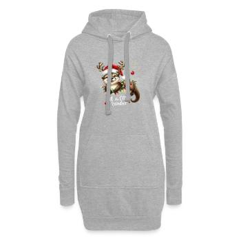 Weihnachtlicher Otter Mit Lichterkette Und - Hoodie-Kleid - Grau meliert - Vorne