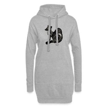 Der Glänzende Fuchs The Shining Fox - Hoodie-Kleid - Grau meliert - Vorne
