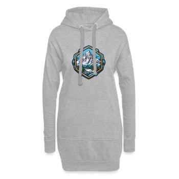 Berge Mountains - Hoodie-Kleid - Grau meliert - Vorne