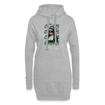 Cat-holics - Nature Vibes and Urban Style - Hoodie-Kleid - Grau meliert - Vorne