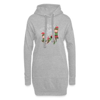 Mon lutin peut faire du yoga Yoga de Noël - Sweat-shirt à capuche long Femme - gris chiné - Devant