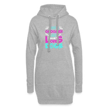 Nur Ein Groomer, Der Hunde Liebt - Hoodie-Kleid - Grau meliert - Vorne