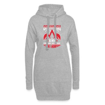 Flusskrebs Ist Geisttier - Hoodie-Kleid - Grau meliert - Vorne