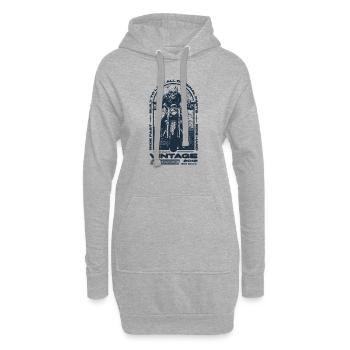Moto Vintage Motard Moto Anniversaire 2012 - Sweat-shirt à capuche long Femme - gris chiné - Devant