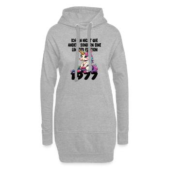 Limited Edition 1977 Geburtstag 1977 Geboren - Hoodie-Kleid - Grau meliert - Vorne