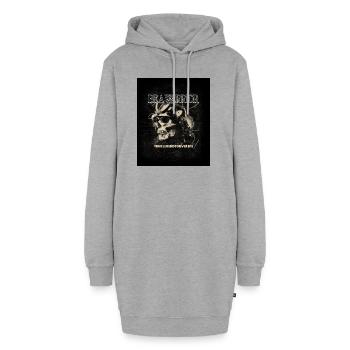 Be a Warrior – True Legends Never Die - Hoodie-Kleid - Grau meliert - Vorne