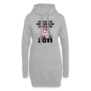 Limited Edition 2011 Geburtstag 2011 Geboren - Hoodie-Kleid - Grau meliert - Vorne
