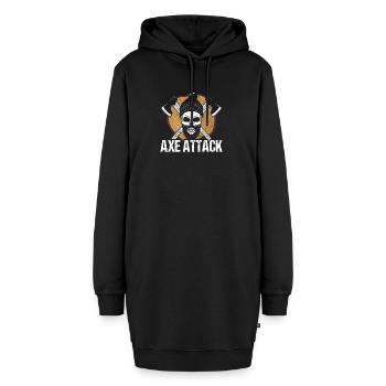 Axe Attack - Hoodie Dress - black - Front