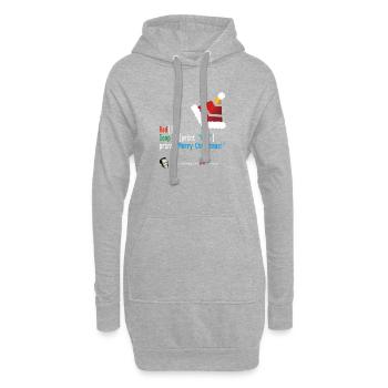 Ho! Ho! Ho! - Merry Christmas - Red-lang Geek Desi - Hoodie Dress - heather grey - Front