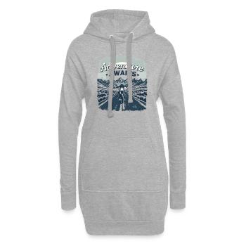 Adventure Awaits Motorrad Motorradfahrer Motorrad - Hoodie-Kleid - Grau meliert - Vorne