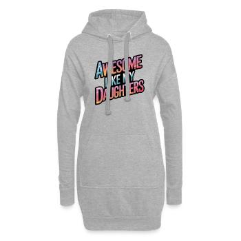 Génial comme mes filles - Sweat-shirt à capuche long Femme - gris chiné - Devant