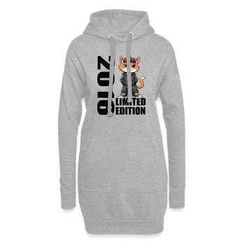 Limited Edition 2016 Geburtstag 2016 Geboren - Hoodie-Kleid - Grau meliert - Vorne