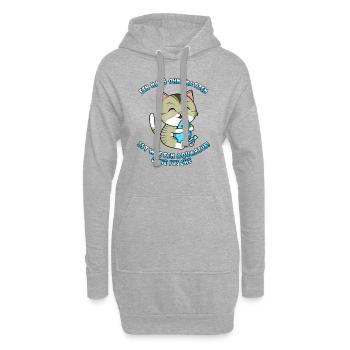 Ein Haus ohne Katze, Aquarium ohne Fische - Hoodie-Kleid - Grau meliert - Vorne