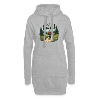 Perdu sur le gravier Vélo de gravier Vélos de gravier - Sweat-shirt à capuche long Femme - gris chiné - Devant