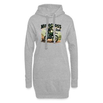 Motocross Dad – Un design plein d’action pour les papas - Sweat-shirt à capuche long Femme - gris chiné - Devant
