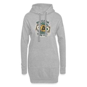 Bitcoin Over – Conception de crypto-monnaies pour les passionnés - Sweat-shirt à capuche long Femme - gris chiné - Devant