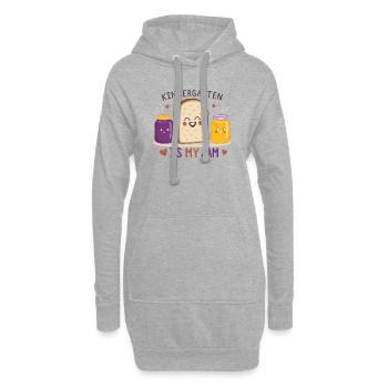 Funny Kindergarten Design - Tenue de petit-déjeuner - Sweat-shirt à capuche long Femme - gris chiné - Devant