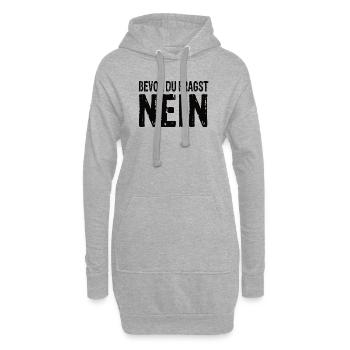 Funny No Motif - Tenue drôle - Sweat-shirt à capuche long Femme - gris chiné - Devant