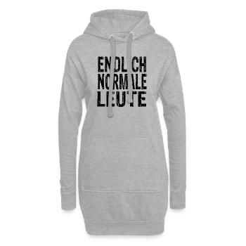 Finally normal people - Hoodie Dress - heather grey - Front