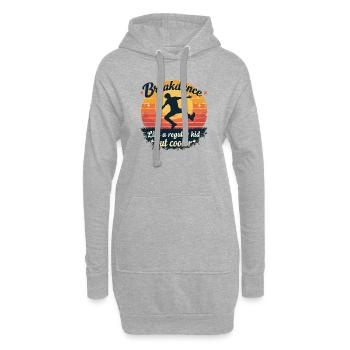 Breakdance Retro Design – Tenue cool pour les danseuses - Sweat-shirt à capuche long Femme - gris chiné - Devant