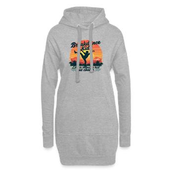 Breakdance Retro Design – Tenue cool pour les danseuses - Sweat-shirt à capuche long Femme - gris chiné - Devant