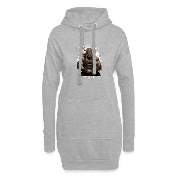 Viking Oding Muscles Bodybuilding - Hoodie Dress - heather grey - Front