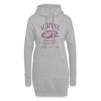 Carpet Python Modern Reptile Keeper Streetwear - Hoodie Dress - heather grey - Front