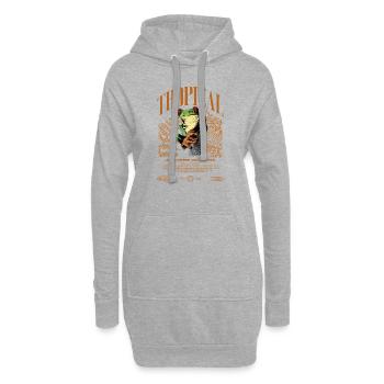 Grenouille arboricole aux yeux rouges Amphibien de la forêt tropicale - Sweat-shirt à capuche long Femme - gris chiné - Devant