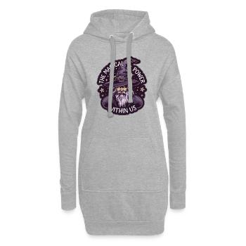HEXE - Hoodie-Kleid - Grau meliert - Vorne