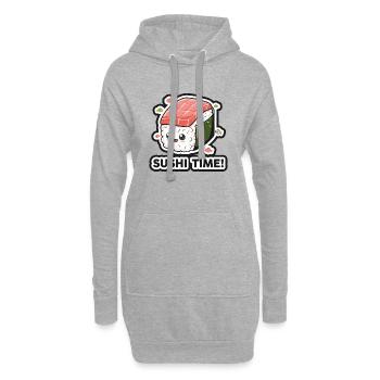 SUSHI-ZEIT - Hoodie-Kleid - Grau meliert - Vorne