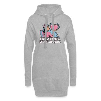 Queef Queen Queefed Humour adulte Queefing - Sweat-shirt à capuche long Femme - gris chiné - Devant