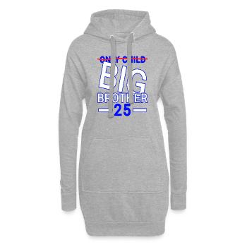 Bruder Spruch lustig 25 - Hoodie-Kleid - Grau meliert - Vorne