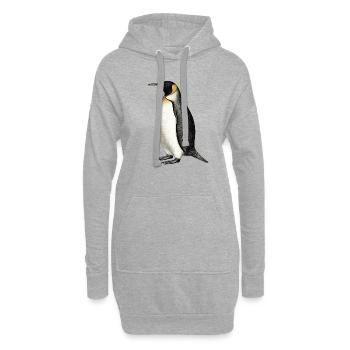 Pingouin - Sweat-shirt à capuche long Femme - gris chiné - Devant