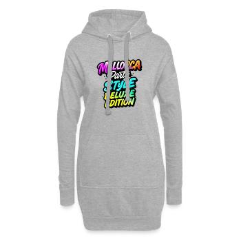Style de fête à Majorque - Sweat-shirt à capuche long Femme - gris chiné - Devant