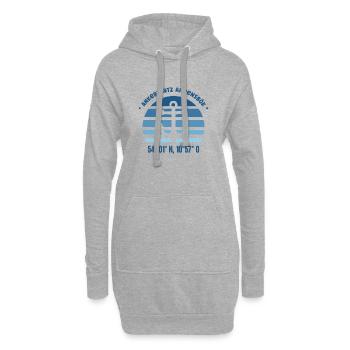 Ahrensbök Ostsee Schleswig Holstein Koodinaten - Hoodie-Kleid - Grau meliert - Vorne