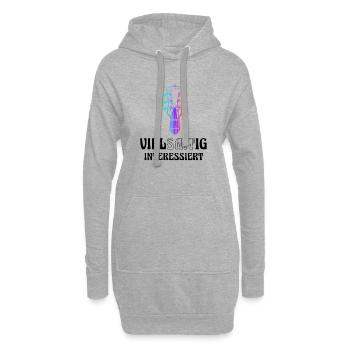 Guitare multi-cordes intéressée - Sweat-shirt à capuche long Femme - gris chiné - Devant