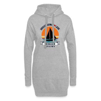 Nienhagen Heimat Mecklenburg Vorpommern Ostsee - Hoodie-Kleid - Grau meliert - Vorne