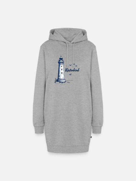 Küstenkind - Hoodie-Kleid - Grau meliert