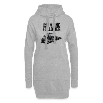 Me & My Followers – Traktor Edition - Hoodie Dress - heather grey - Front