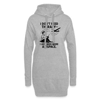 0001 NoTherapy MoreEspace aérien - Sweat-shirt à capuche long Femme - gris chiné - Devant