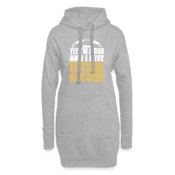 Yep I'm a Dad and I Love Futsal and Beer Humor - Hoodie-Kleid - Grau meliert - Vorne