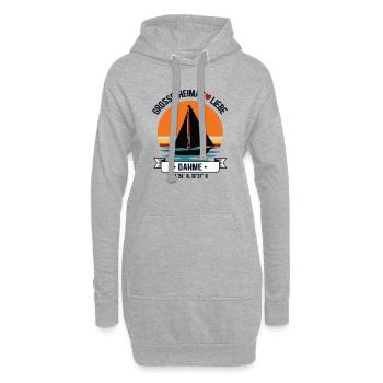 Dahme Heimat Ich Liebe Schleswig Holstein Segler - Hoodie-Kleid - Grau meliert - Vorne