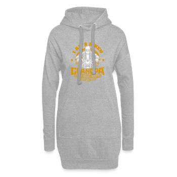 Ich bin ein Biker-Opa Lustiges Zitat für Opa Motor - Hoodie-Kleid - Grau meliert - Vorne