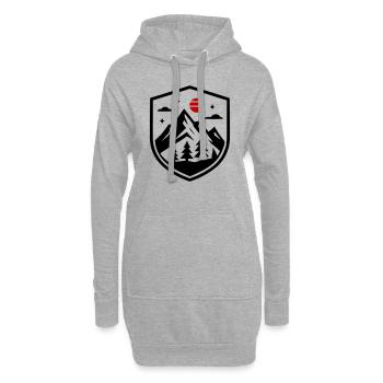 Montagnes Nature Extérieur - Sweat-shirt à capuche long Femme - gris chiné - Devant