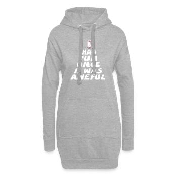 Had Fun Once It Was Awful Cat Sarcasm - Hoodie Dress - heather grey - Front