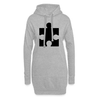 Puzzle - Hoodie-Kleid - Grau meliert - Vorne
